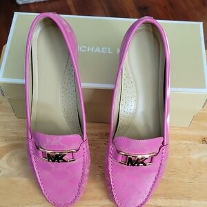 Michael Kors Pink MK Logo Loafers